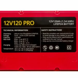 12V120 Pro battery top view