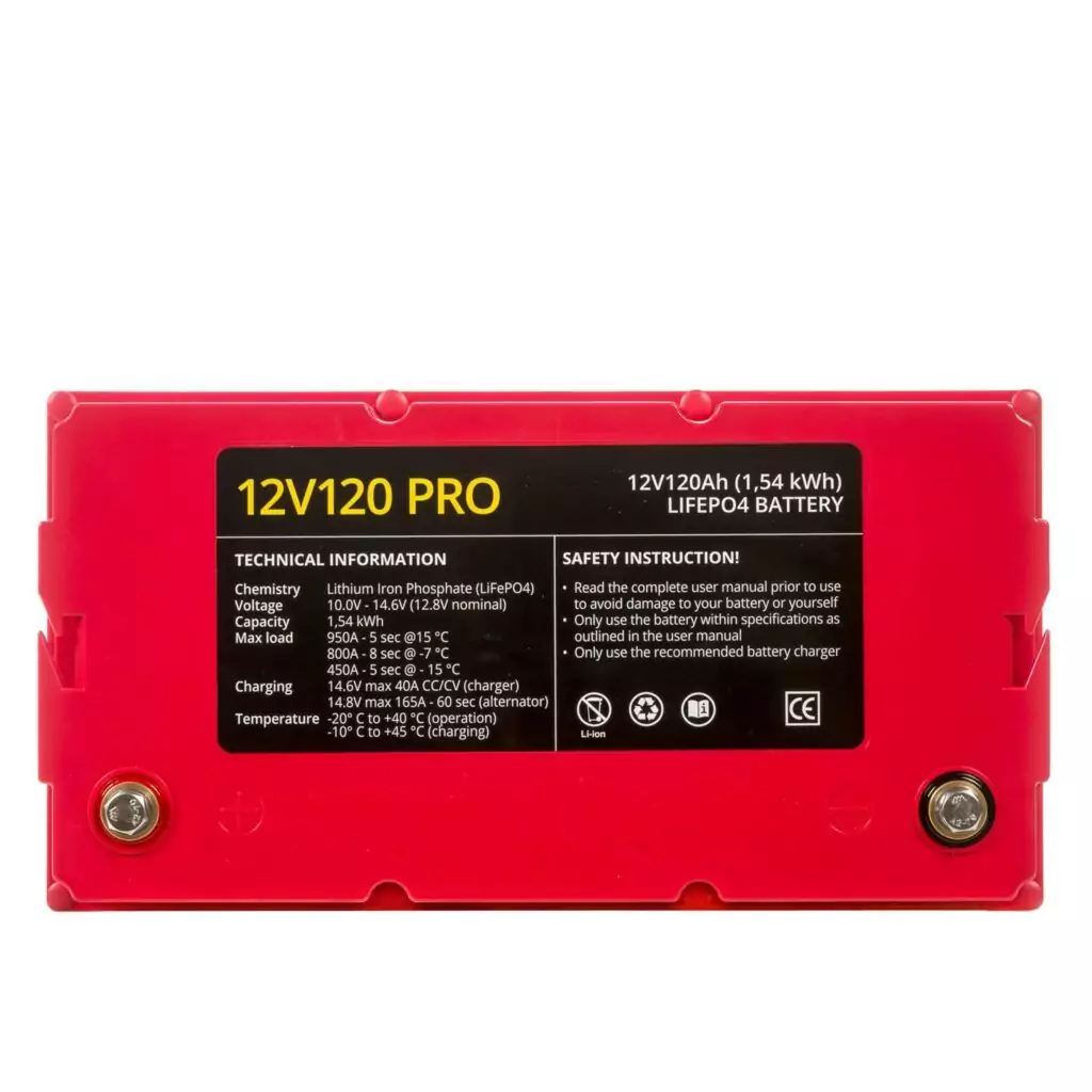 12V120 Pro battery top view